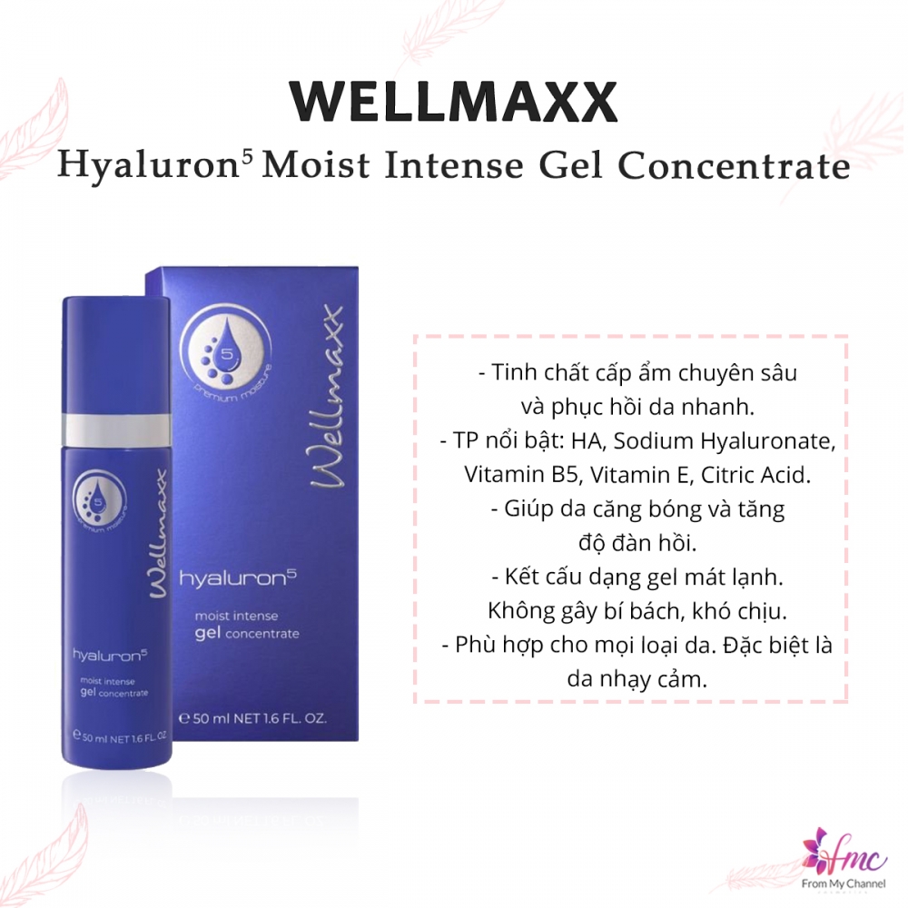 Tinh chất cấp ẩm phục hồi Wellmaxx Hyaluron Moist Intense Gel Concentrate 75ml