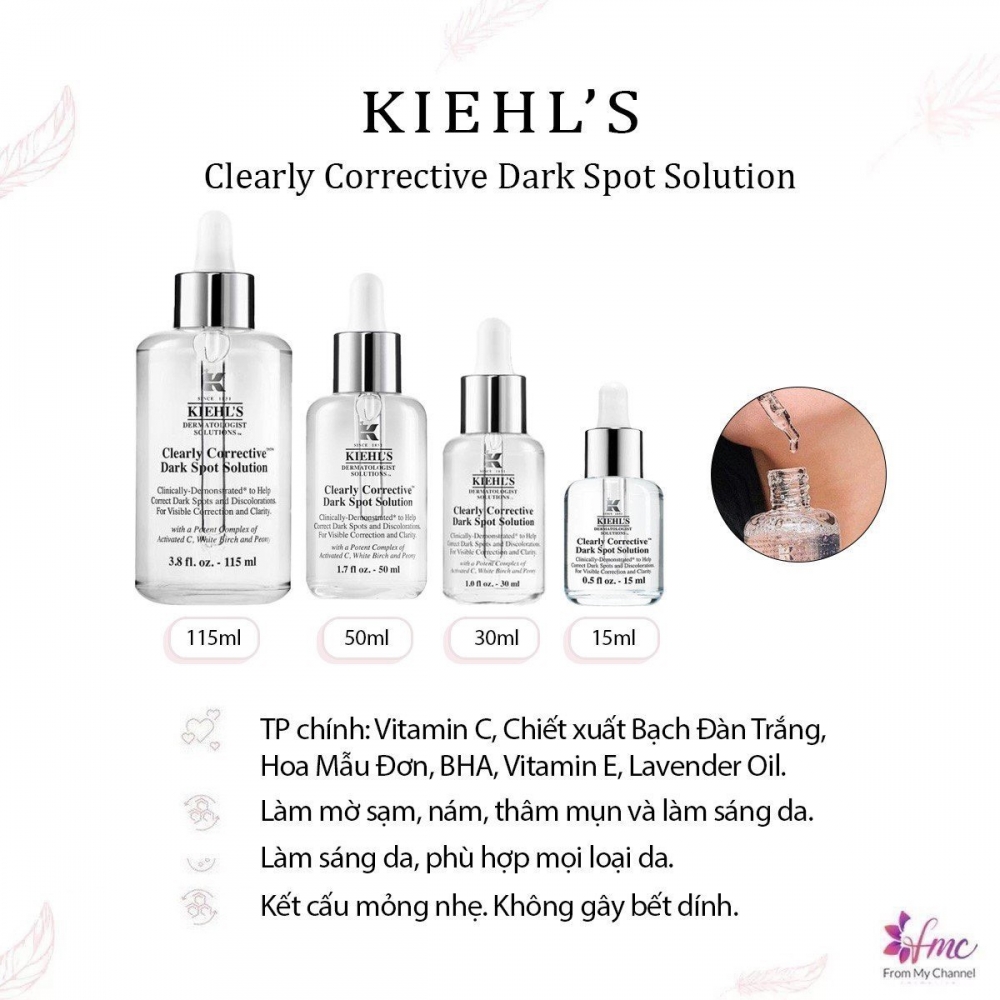 Tinh chất Kiehl’s Clearly Corrective Dark Spot Solution Serum