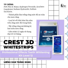 Miếng Dán Trắng Răng Crest 3D Whitestrips Professional Effects Teeth Whitening Kit