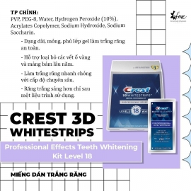 Miếng Dán Trắng Răng Crest 3D Whitestrips Professional Effects Teeth Whitening Kit