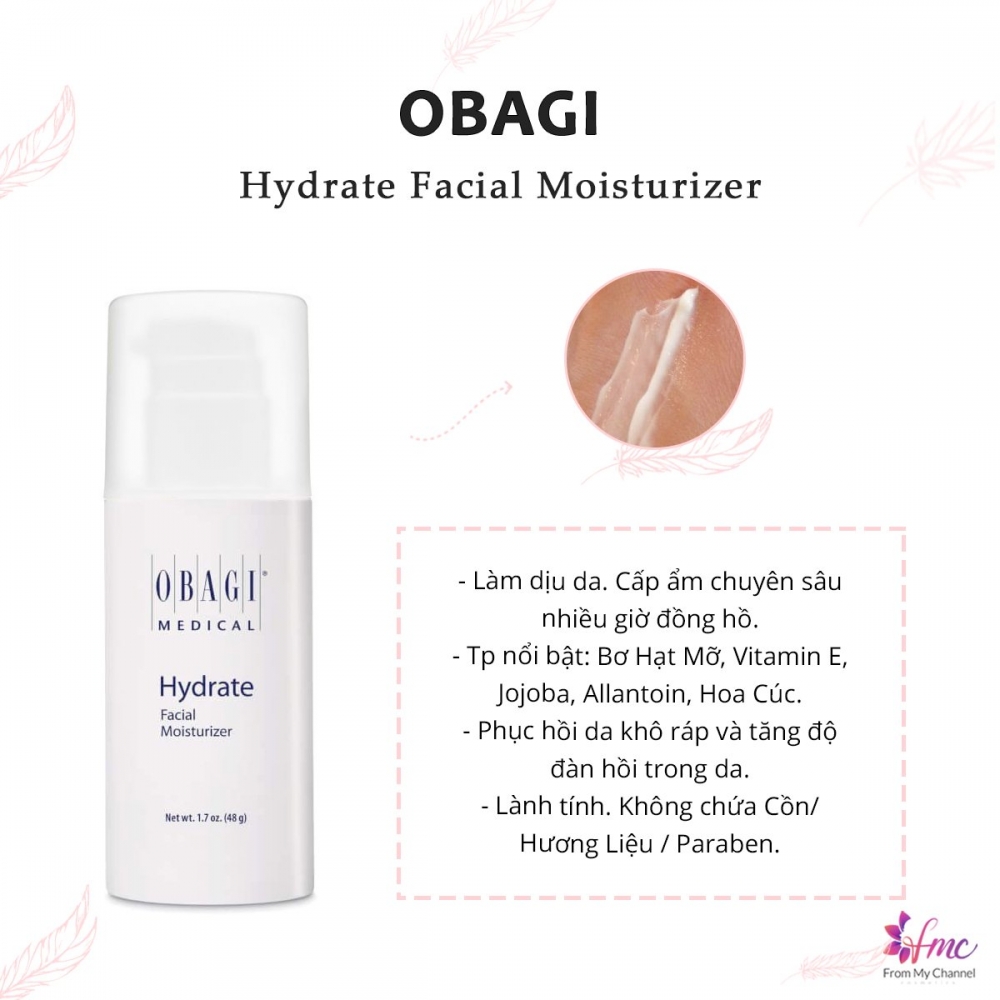 Kem dưỡng ẩm Obagi Hydrate Facial Moisturizer 48g