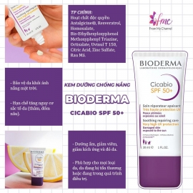 Bộ đôi sản phẩm nhà BIODERMA Kem Dưỡng Chống Nắng Bioderma Cicabio SPF 50+ & Kem Phục Hồi Da Bioderma Cicabio Cream
