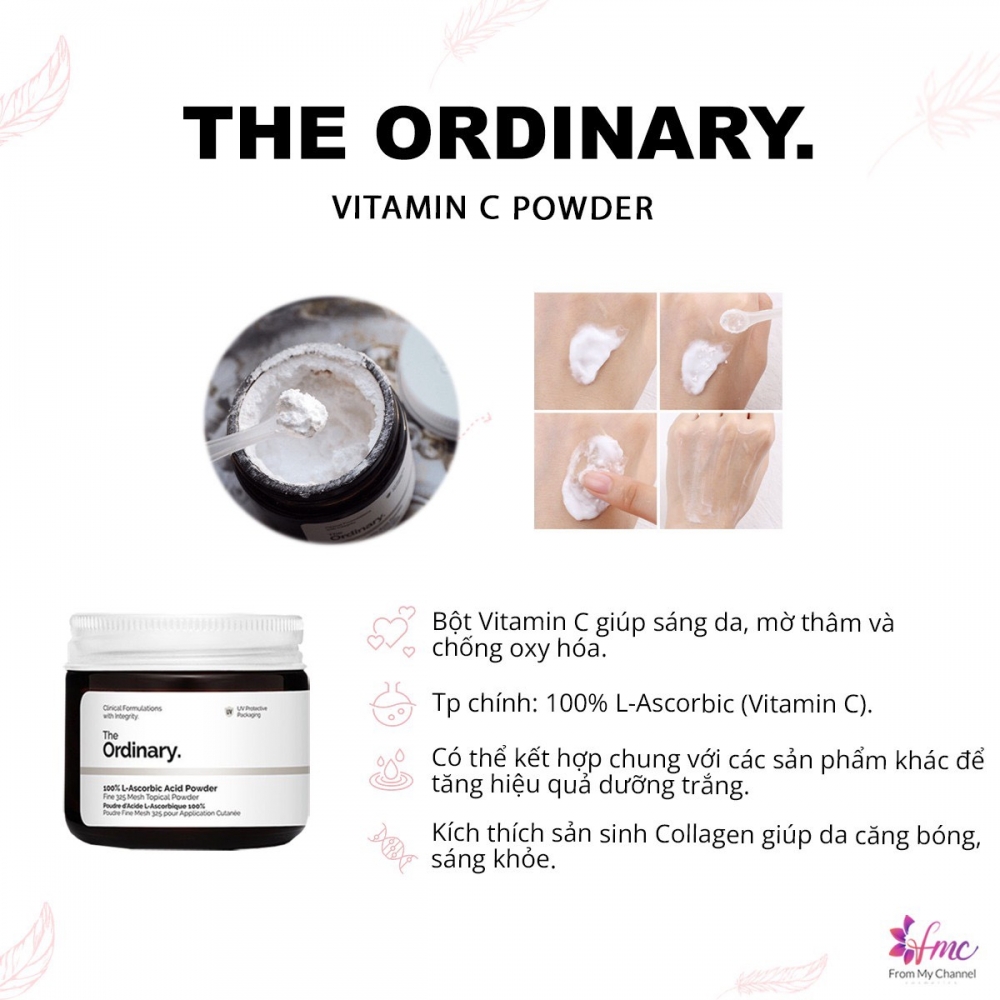 Bột Vitamin C The Ordinary 100% L-Ascorbic Acid Powder Giúp Da Căng Khỏe