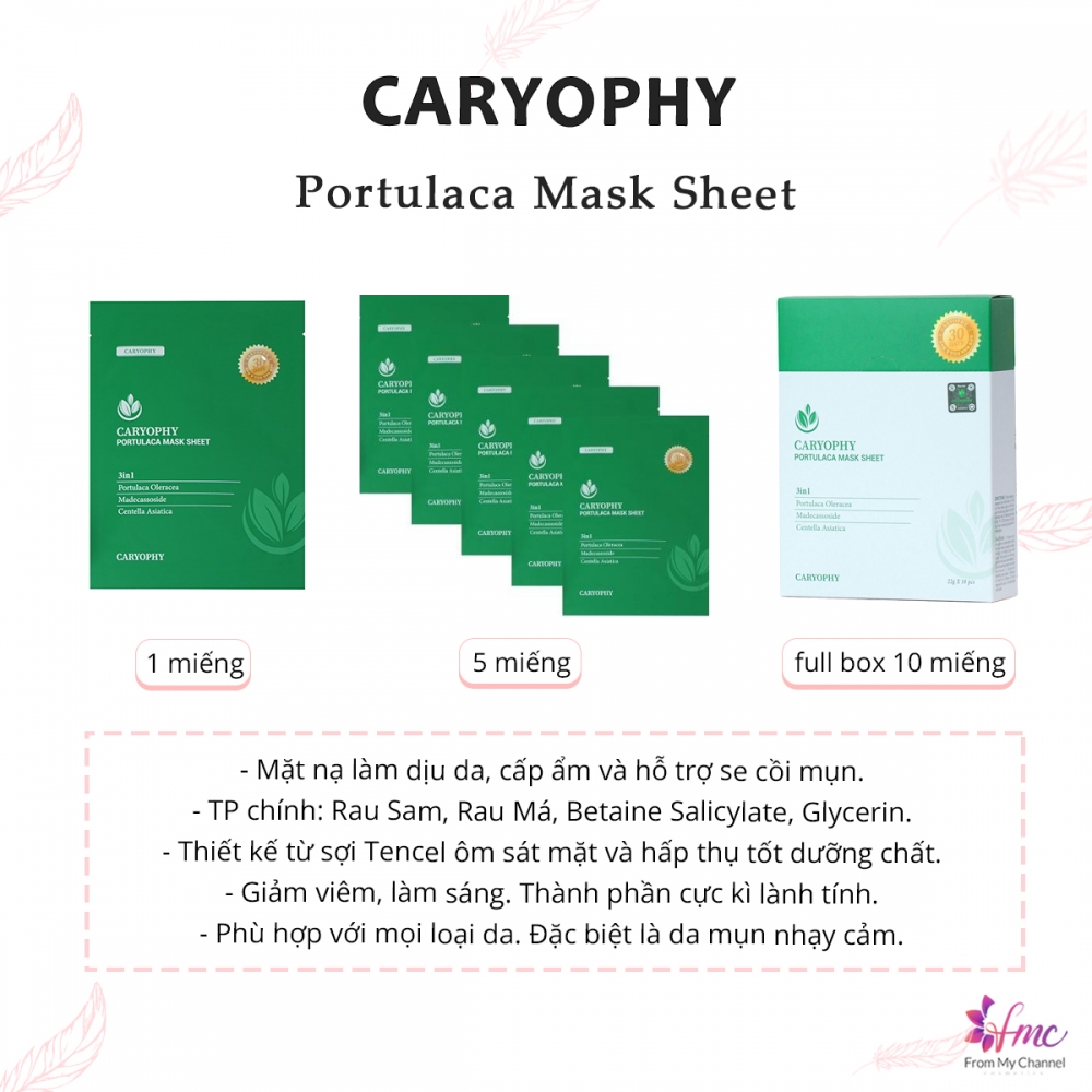 Mặt nạ Caryophy Portulaca Mask Sheet 3in1