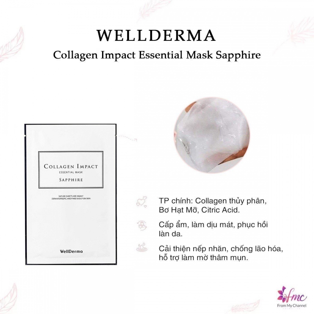 Mặt nạ collagen cao cấp Wellderma Collagen Impact Essential Mask