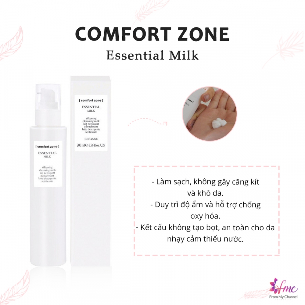 Sữa rửa mặt Comfort Zone Essential Milk 200ml