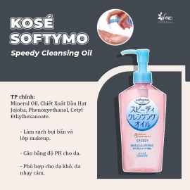 4 loại Tẩy Trang dạng dầu Kosé Softymo thương hiệu nội địa Nhật Bản 230ML