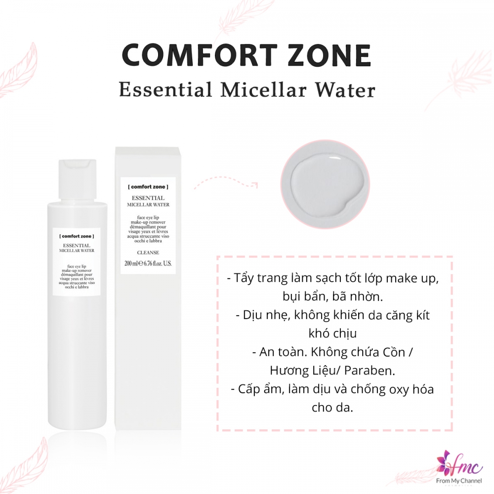 Tẩy Trang Comfort Zone Essential Micellar Water 200ml 
