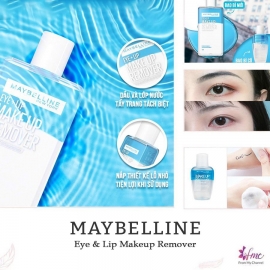 Nước Tẩy Trang Dành Cho Mắt Môi Maybelline Eye & Lip Makeup Remover 150ml