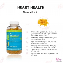 Viên uống Omega 3-6-9 Member’s Mark Omega 3-6-9 Dietary Supplement  325 viên