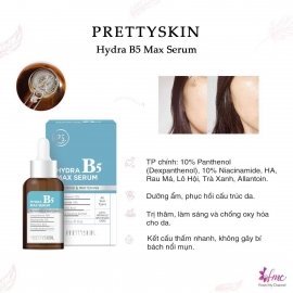 TINH CHẤT PHỤC HỒI, DƯỠNG SÁNG- HYDRA MAX SERUM B5 từ nhà PRETTYSKIN Cho da dầu