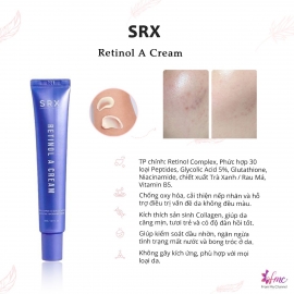 Kem dưỡng tái tạo, trẻ hoá da Retinol A Cream SRX - BẢNG DUPE CỦA RETINOL OBG Kem dưỡng tái tạo, trẻ hoá da Retinol A Cream SRX - BẢNG DUPE CỦA RETINOL OBG