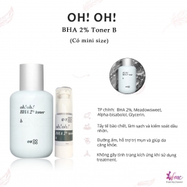 OH! OH! BHA 2% Toner Làm Sạch Sâu 75ml OH! OH! BHA 2% Toner Làm Sạch Sâu 75ml