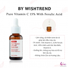 Serum By Wishtrend Pure Vitamin C 15% with Ferulic Acid 30ml Serum By Wishtrend Pure Vitamin C 15% with Ferulic Acid 30ml