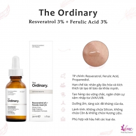 Serum chống lão hóa The Ordinary Resveratrol 3% + Ferulic Acid 3% Serum chống lão hóa The Ordinary Resveratrol 3% + Ferulic Acid 3%
