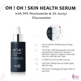 Serum OH ! OH ! Skin Health Serum - with 20% Niacinamide & 2% Acetyl Glucosamine - Tinh chất Dưỡng Sáng Da,Giảm Thâm Sạm Serum OH ! OH ! Skin Health Serum - with 20% Niacinamide & 2% Acetyl Glucosamine - Tinh chất Dưỡng Sáng Da,Giảm Thâm Sạm