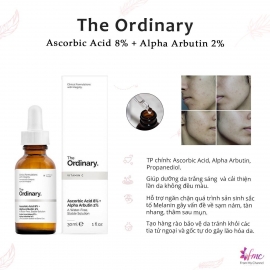 Tinh chất dưỡng sáng, mờ thâm và chống oxy hóa The Ordinary Ascorbic Acid 8% Alpha Arbutin 2% Tinh chất dưỡng sáng, mờ thâm và chống oxy hóa The Ordinary Ascorbic Acid 8% Alpha Arbutin 2%