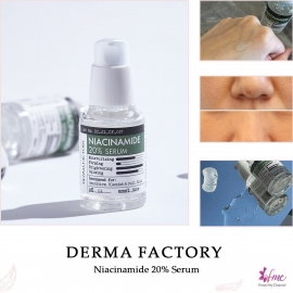 Tinh chất dưỡng trắng - mờ thâm Derma Factory Niacinamide 20% 30ml Tinh chất dưỡng trắng - mờ thâm Derma Factory Niacinamide 20% 30ml