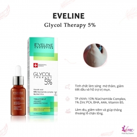 Tinh Chất EVELINE - GLYCOL THERAPY 5% - Treatment Against Imperfections Tinh Chất EVELINE - GLYCOL THERAPY 5% - Treatment Against Imperfections