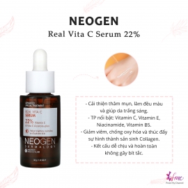 Tinh Chất Làm Sáng Xoá Thâm Dưỡng Trắng Vitamin C SAP Neogen Dermalogy Real Vita C Serum Tinh Chất Làm Sáng Xoá Thâm Dưỡng Trắng Vitamin C SAP Neogen Dermalogy Real Vita C Serum