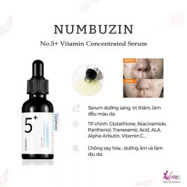 Tinh chất Numbuzin No.5+ Vitamin Concentrated Serum 30ml Tinh chất Numbuzin No.5+ Vitamin Concentrated Serum 30ml
