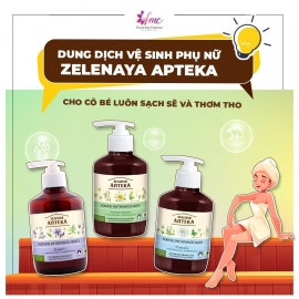 Dung Dịch Vệ Sinh Phụ Nữ ZELENAYA APTEKA Làm Dịu Da Ngăn Ngừa Vi Khuẫn Cân Bằng Độ pH Dung Dịch Vệ Sinh Phụ Nữ ZELENAYA APTEKA Làm Dịu Da Ngăn Ngừa Vi Khuẫn Cân Bằng Độ pH