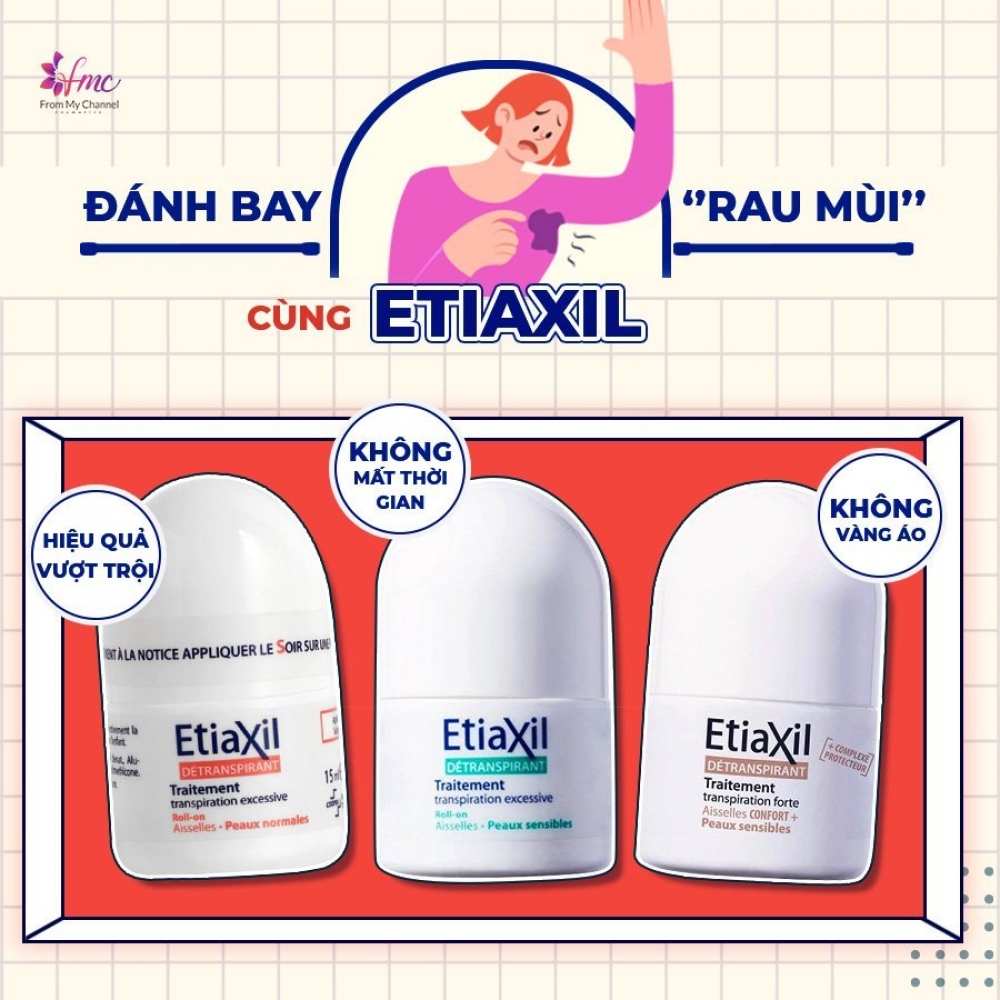 Lăn Khử Mùi Etiaxil Ngăn Mồ Hôi Hiệu Quả 15ml