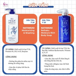 Sữa Tắm Hatomugi dưỡng ẩm sâu và làm sáng da 600ml/800ml Sữa Tắm Hatomugi dưỡng ẩm sâu và làm sáng da 600ml/800ml