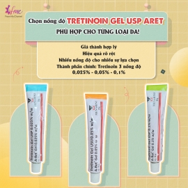 Tretinoin Aret UPS Gel Ấn Độ 20gr Tretinoin Aret UPS Gel Ấn Độ 20gr