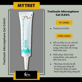 Tretinoin Microsphere Gel ba nồng độ từ 0,025%, 0,04%, 0,1%