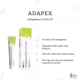 Gel giảm mụn, giảm thâm ADAPEX - Adapalene USP 30g Gel giảm mụn, giảm thâm ADAPEX - Adapalene USP 30g