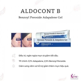 Gel mụn BENZOYL PEROXIDE AND ADAPALENE GEL ALDOCONT B 15G Gel mụn BENZOYL PEROXIDE AND ADAPALENE GEL ALDOCONT B 15G