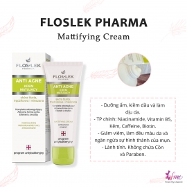 Kem kiểm soát dầu Floslek Anti Acne Mattifying Cream Kem kiểm soát dầu Floslek Anti Acne Mattifying Cream