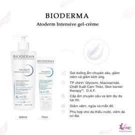 Krem dưỡng Bioderma Atoderm Intensive Gel-Creme Dành cho da viêm cơ địa 75ml/500ml Krem dưỡng Bioderma Atoderm Intensive Gel-Creme Dành cho da viêm cơ địa 75ml/500ml