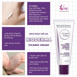 Bộ đôi sản phẩm nhà BIODERMA Kem Dưỡng Chống Nắng Bioderma Cicabio SPF 50+ & Kem Phục Hồi Da Bioderma Cicabio Cream