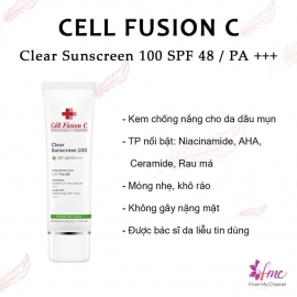 Cell Fusion C - Clear Sunscreen 100 SPF 48/ PA+++ - Kem chống nắng Cell Fusion C - Clear Sunscreen 100 SPF 48/ PA+++ - Kem chống nắng