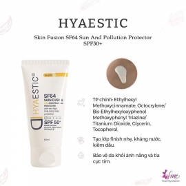 KEM CHỐNG NẮNG HYAESTIC SF64 SKIN FUSION SPF50 50ML KEM CHỐNG NẮNG HYAESTIC SF64 SKIN FUSION SPF50 50ML