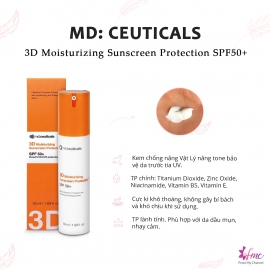 Kem Chống Nắng MD:Ceuticals 3D Moisturizing Sunscreen Protection SPF 50+ Kem Chống Nắng MD:Ceuticals 3D Moisturizing Sunscreen Protection SPF 50+