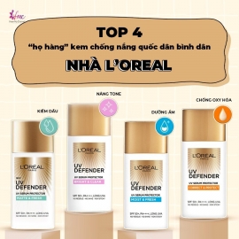 Kem Chống Nắng Quốc Dân L’Oreal Paris UV Defender 4 phiên bản Kem Chống Nắng Quốc Dân L’Oreal Paris UV Defender 4 phiên bản