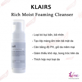 KLAIRS RICH MOIST FOAMING - Sửa rửa mặt KLAIRS RICH MOIST FOAMING - Sửa rửa mặt