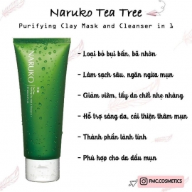NARUKO TEA TREE PURIFYING CLAY MASK and CLEANDER - Sửa rửa mặt NARUKO TEA TREE PURIFYING CLAY MASK and CLEANDER - Sửa rửa mặt