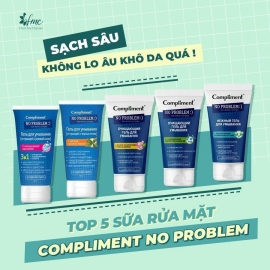 Sữa rửa mặt COMPLIMENT NO PROBLEM tẩy tế bào chết nhẹ nhàng 200ml Sữa rửa mặt COMPLIMENT NO PROBLEM tẩy tế bào chết nhẹ nhàng 200ml