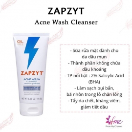 Zapzyt Acne Wash Cleanser 2% BHA  Zapzyt Acne Wash Cleanser 2% BHA