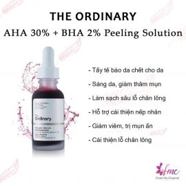 THE ORDINARY AHA 30% + BHA 2% PEELING SOLUTION - Tẩy tế bào chết hóa học THE ORDINARY AHA 30% + BHA 2% PEELING SOLUTION - Tẩy tế bào chết hóa học