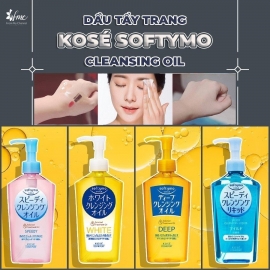 4 loại Tẩy Trang dạng dầu Kosé Softymo thương hiệu nội địa Nhật Bản 230ML 4 loại Tẩy Trang dạng dầu Kosé Softymo thương hiệu nội địa Nhật Bản 230ML