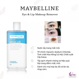 Nước Tẩy Trang Dành Cho Mắt Môi Maybelline Eye & Lip Makeup Remover 150ml Nước Tẩy Trang Dành Cho Mắt Môi Maybelline Eye & Lip Makeup Remover 150ml
