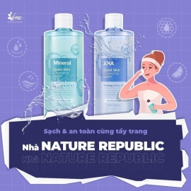 Nước tẩy trang Nature Republic Good Skin Mineral Ampoule Cleansing Water 500ml Nước tẩy trang Nature Republic Good Skin Mineral Ampoule Cleansing Water 500ml
