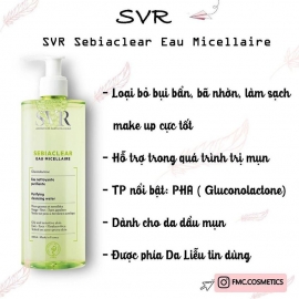 SVR Sebiaclear Eau Micellaire Purifying Cleansing Water SVR Sebiaclear Eau Micellaire Purifying Cleansing Water