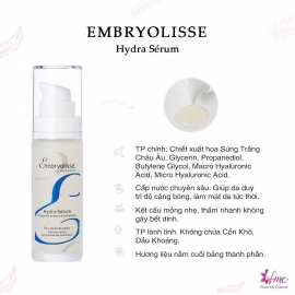 Tinh Chất Cấp Ẩm Embryolisse Hydra Serum 30ml