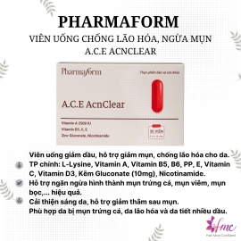 VIÊN UỐNG A.C.E ACNCLEAR NHÀ PHARMAFORM VIÊN UỐNG A.C.E ACNCLEAR NHÀ PHARMAFORM